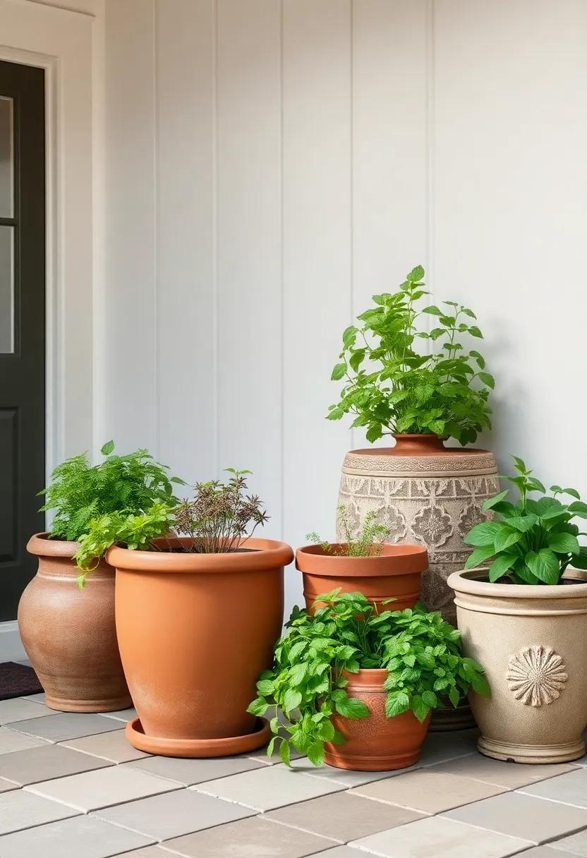 Potted ⁣Herb ‌Gardens: Incorporate pots filled with ‍fresh ⁢herbs to not only beautify ⁢your space⁢ but also provide ingredients for your ​culinary adventures