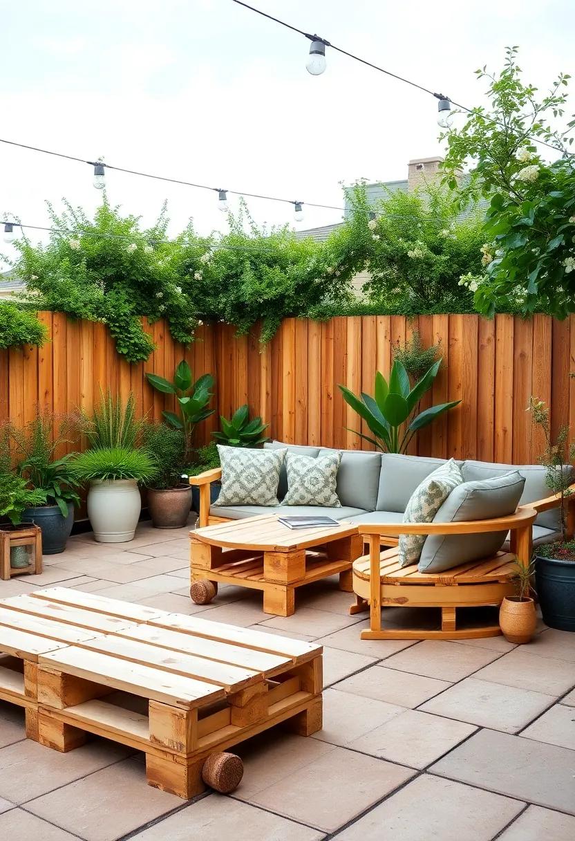Palette Furniture: Repurpose wooden pallets⁣ into seating or side‌ tables,⁤ providing a casual yet trendy ⁢look for ​your rustic patio