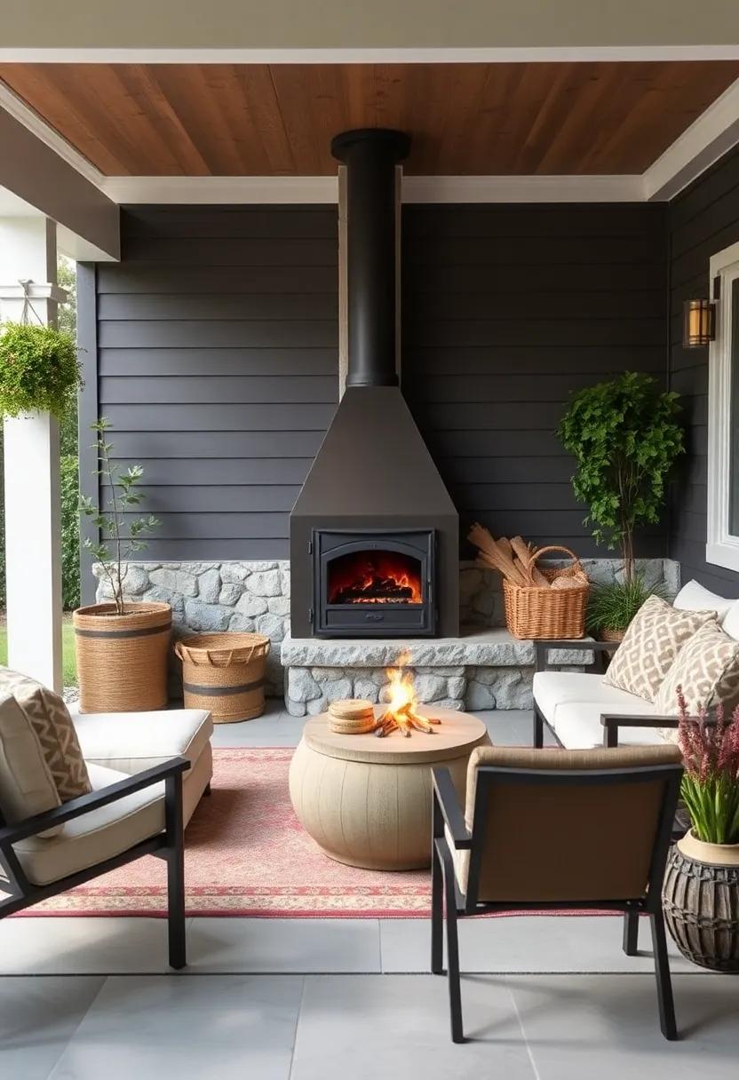 Wood-Burning ‍Stove: Install a wood-burning stove for‍ those ⁣cooler evenings, emphasizing ⁣the cozy⁣ atmosphere of ⁣your​ farmhouse patio
