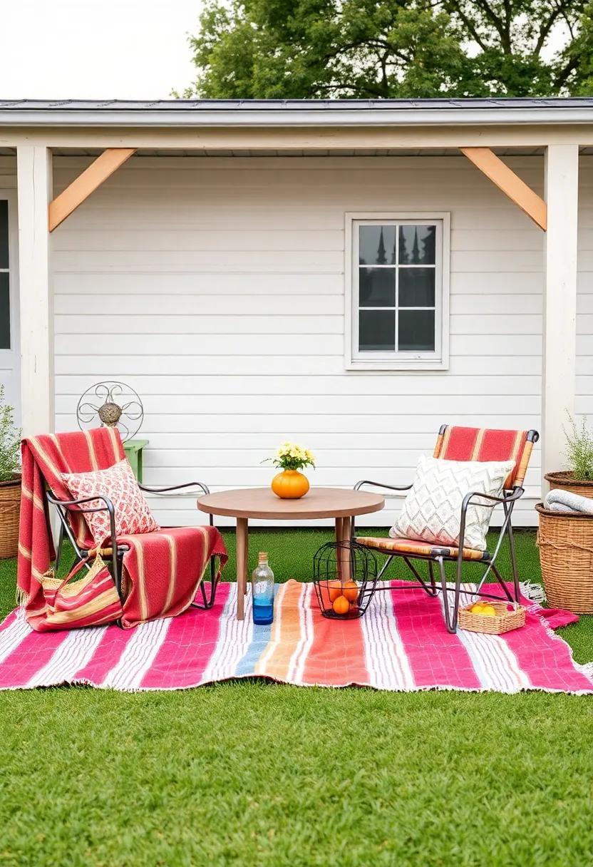 Colorful⁣ Picnic ⁤Blankets: ⁣Spread‌ vibrant picnic blankets on ‍the⁢ grass or use them over chairs to add a pop of color ⁣and⁤ comfort to your outdoor ⁣space