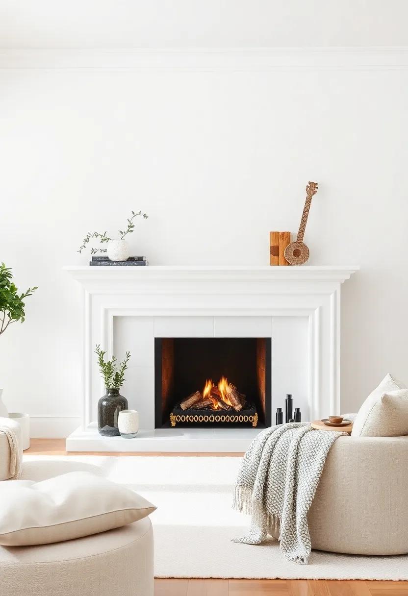 The Elegance of Texture: Pairing a White ⁢Fireplace with Soft Fabrics