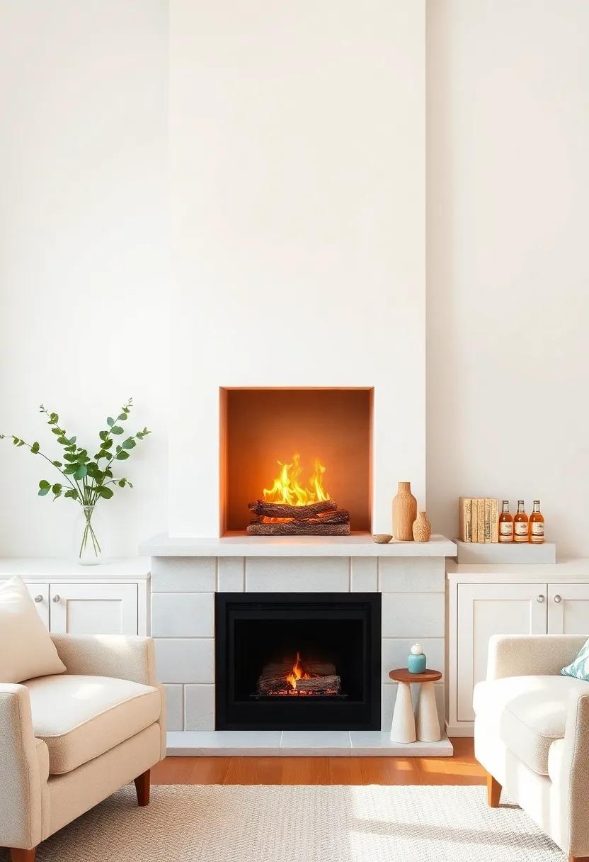 Creating a Cozy Atmosphere with ​Warm Tones⁢ Around a White⁢ Fireplace