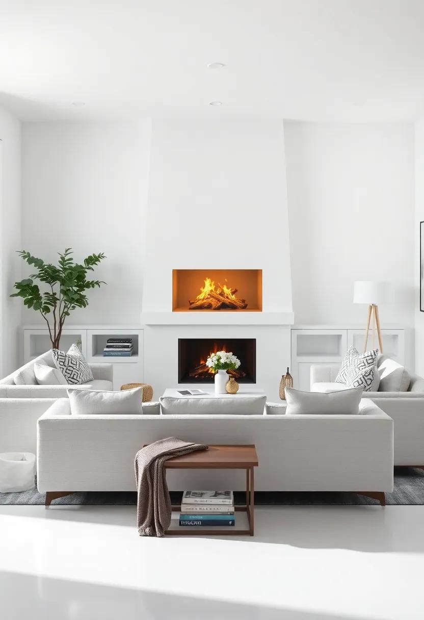 The Allure of ⁤Candles: ‍Setting the Mood by⁣ a White Fireplace