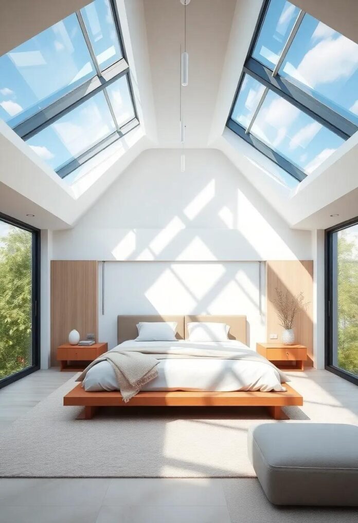 25 Dreamy Luxury Bedrooms Featuring Stunning Skylight Windows for Ultimate Relaxation