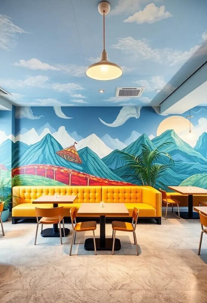 Transforming Dining Spaces: The Impact of Murals and Large-Scale Art