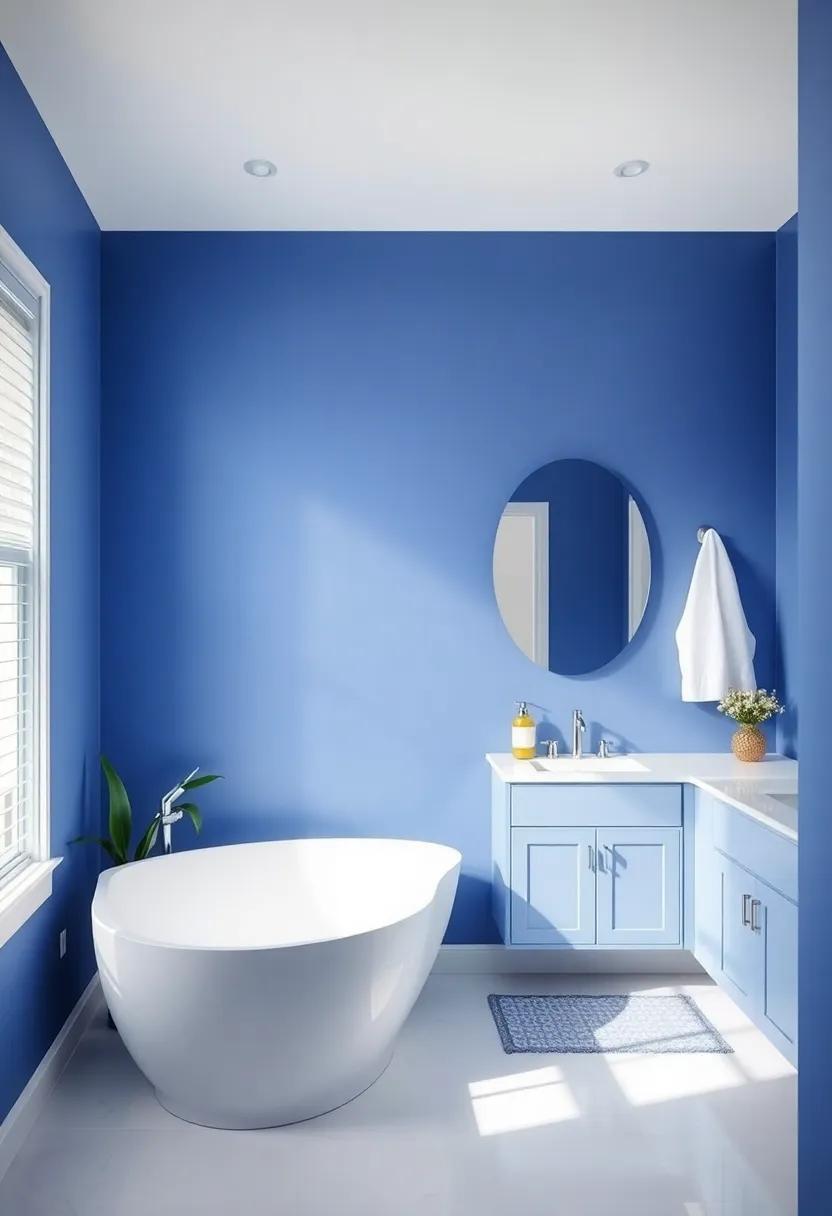 Blue Accent Walls:​ Designate one wall⁢ for a bold blue color, ⁤allowing the other whites and creams‌ to pop, creating ‌a beautiful contrast that inspires tranquility