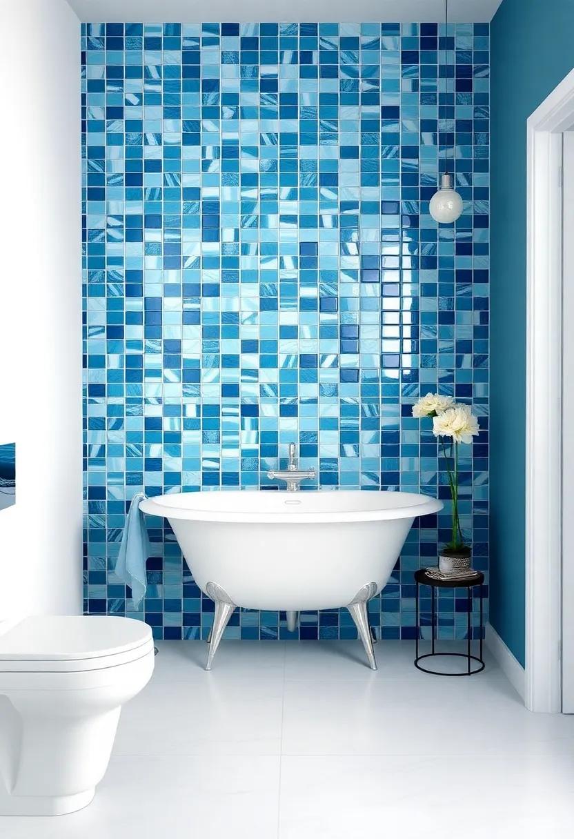 Ocean-Inspired Tiles: Consider using ⁢glass mosaic tiles in varying⁢ shades of blue, reminiscent of⁢ the sea, to create a stunning feature wall that adds both texture and personality