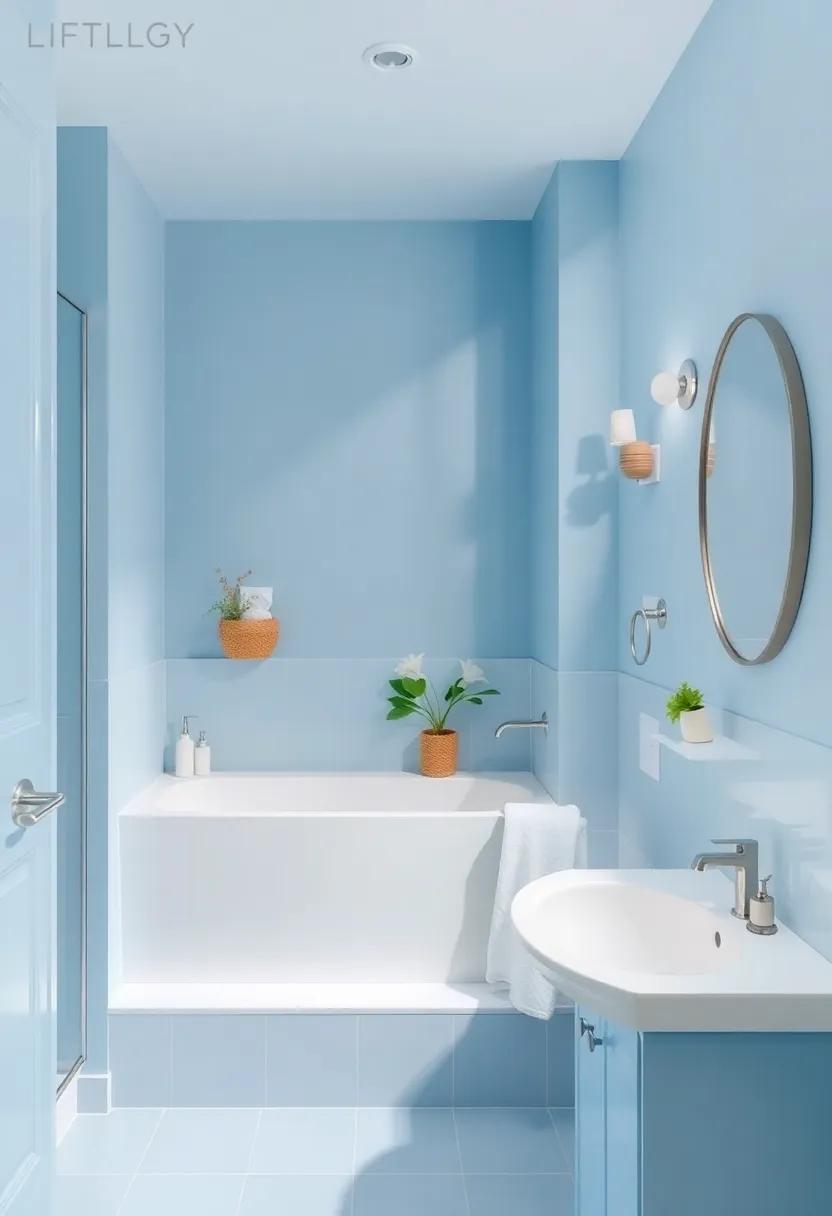 Soft ⁢Blue Pastels: incorporate pastel shades of ⁢blue in your bathroom’s color palette through paint or decor ‌items for a ‍calming, ⁢airy atmosphere that invites ‍relaxation