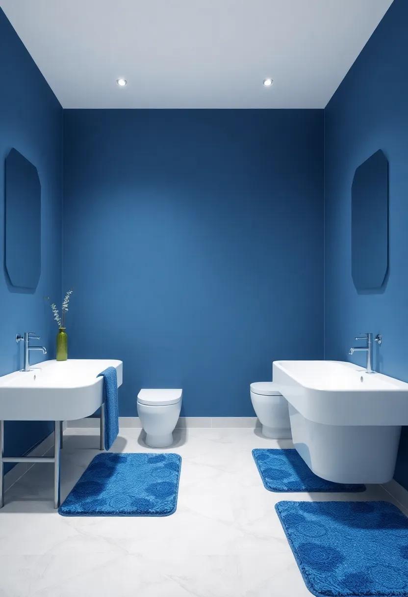 Understated⁤ Blue Bath Mats: Keep it simple ⁣with⁤ understated blue bath mats that blend⁣ seamlessly into the décor⁢ while providing comfort⁣ and a touch of color
