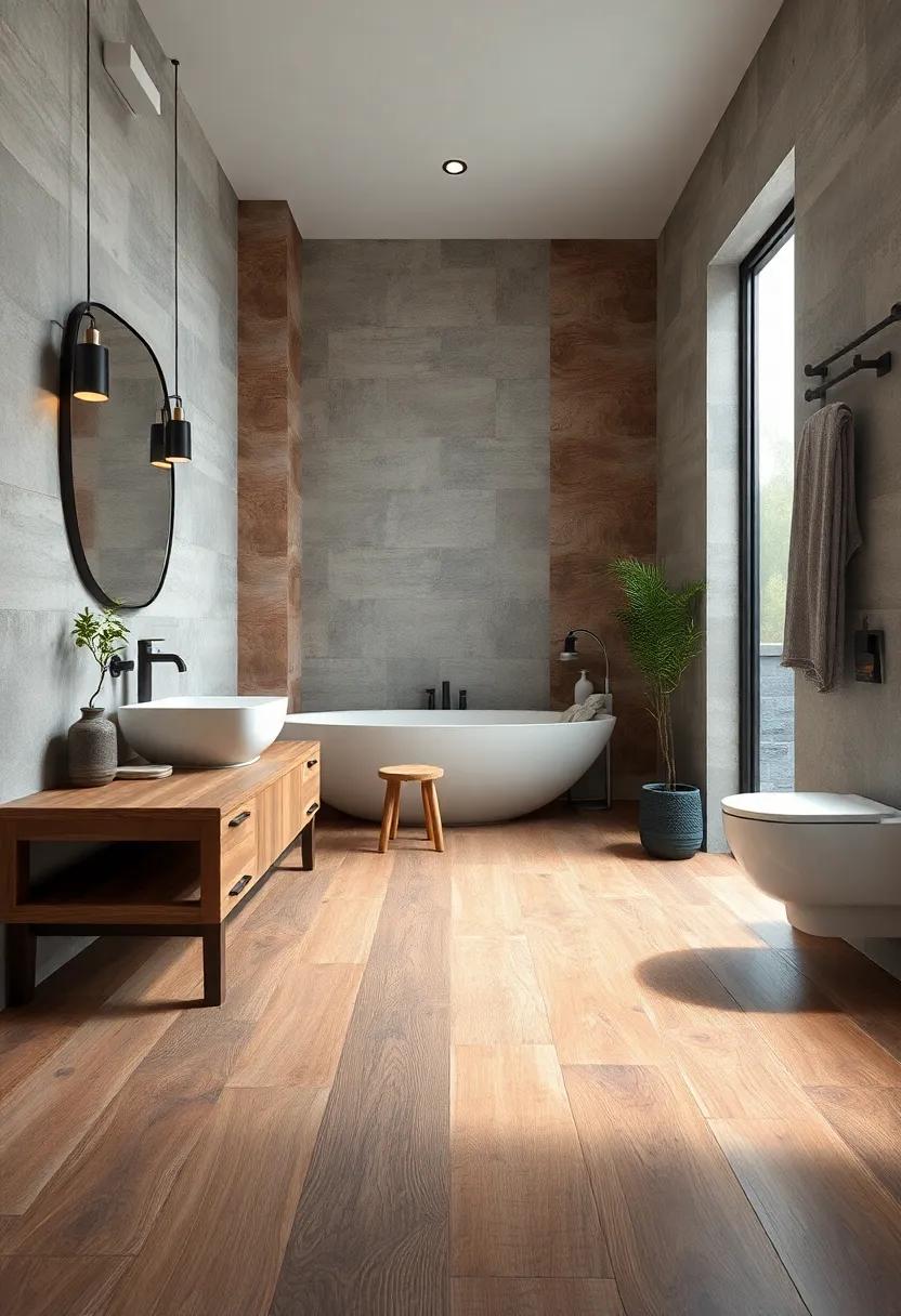 Rustic Wood-Look ‍Tiles: ⁢Combine ​the ​warmth of wood with the durability of tiles, ​creating a rustic charm​ while⁢ ensuring ‍water resistance