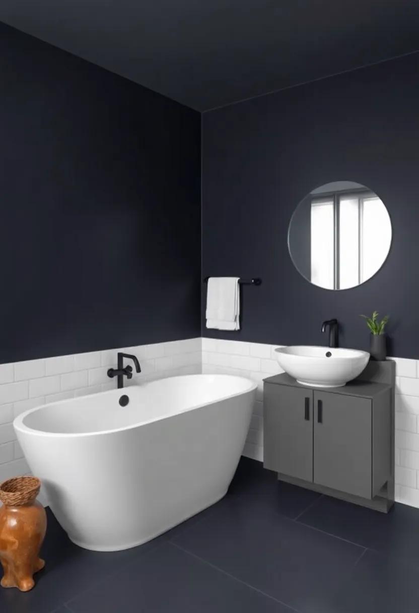 The‌ Bold Statement: Embracing⁤ Dark Hues⁤ in Bathroom Design