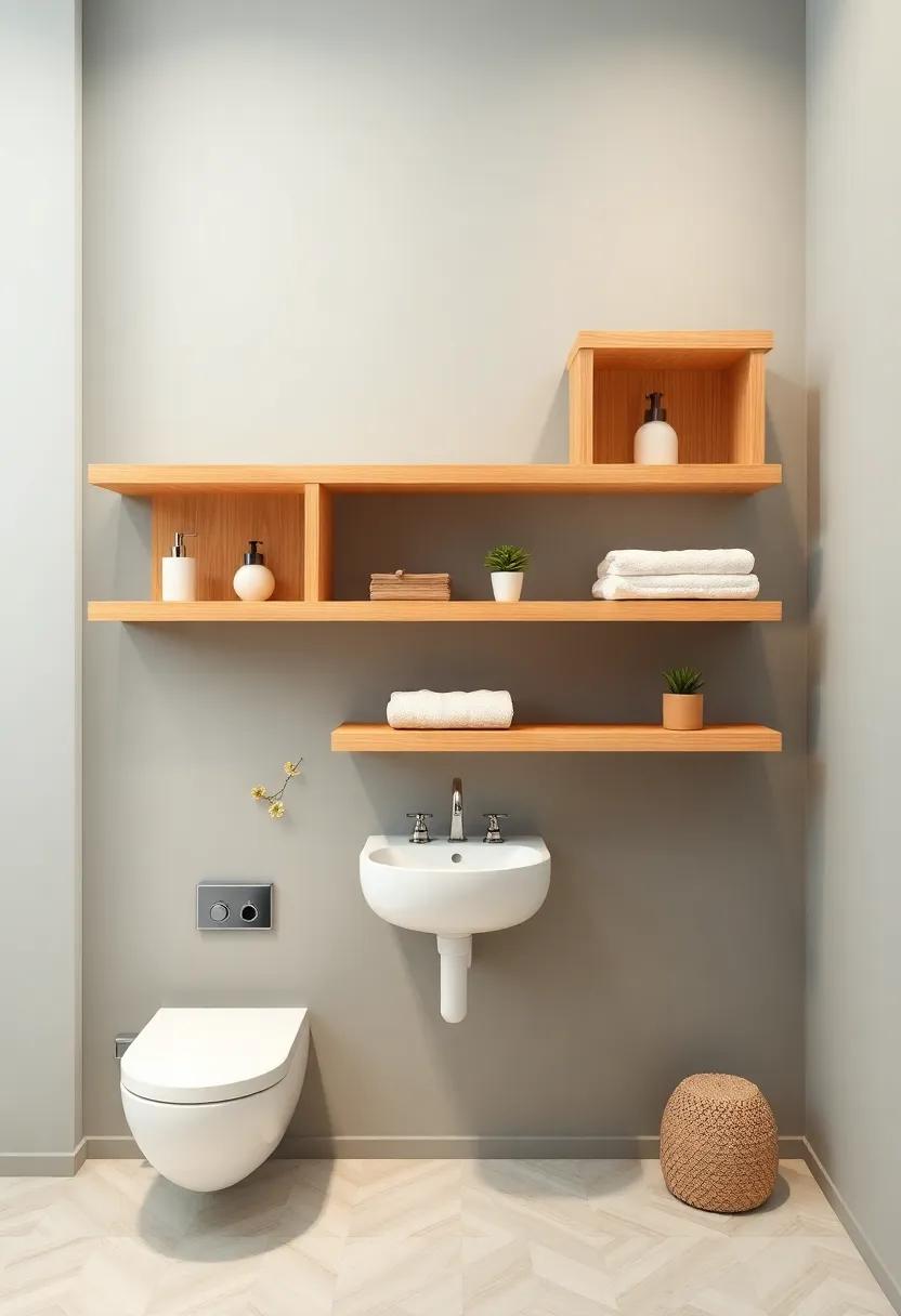 Bamboo Wall Shelves:⁢ Eco-friendly bamboo shelves ⁣bring‍ warmth and sustainability​ into your‌ bathroom, perfect for an ⁣organic⁢ aesthetic