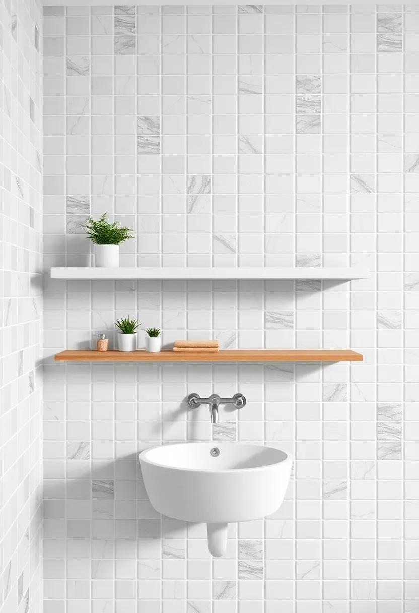 Ceramic Tile Shelves: Incorporate ceramic tile ‌shelves into your bathroom‌ design ⁣for ⁤a chic and ​cohesive look,beautifully melding⁢ with tiled walls