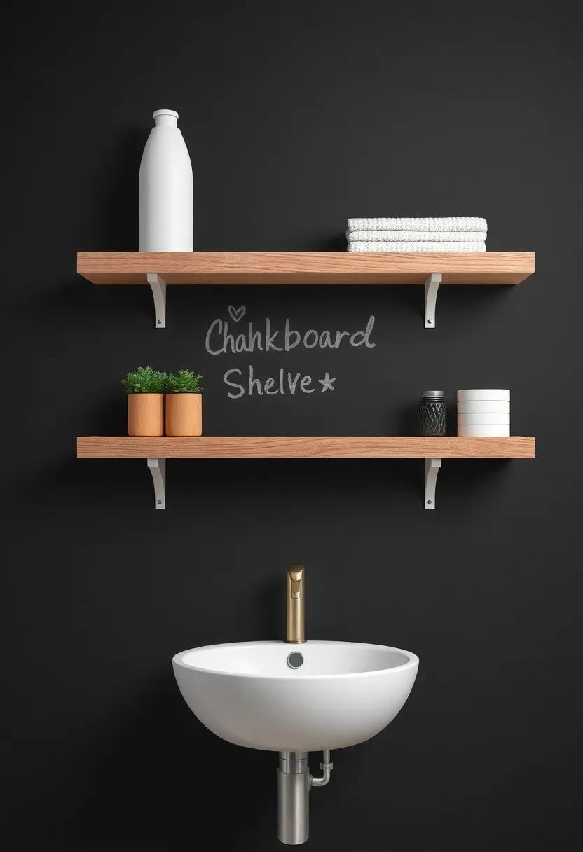 Chalkboard ‌Shelves:‌ Unleash your creativity with ‌chalkboard shelves‌ that allow you⁤ to⁢ jot down reminders or decorate with messages,‌ bringing dynamic ⁤fun to storage!
