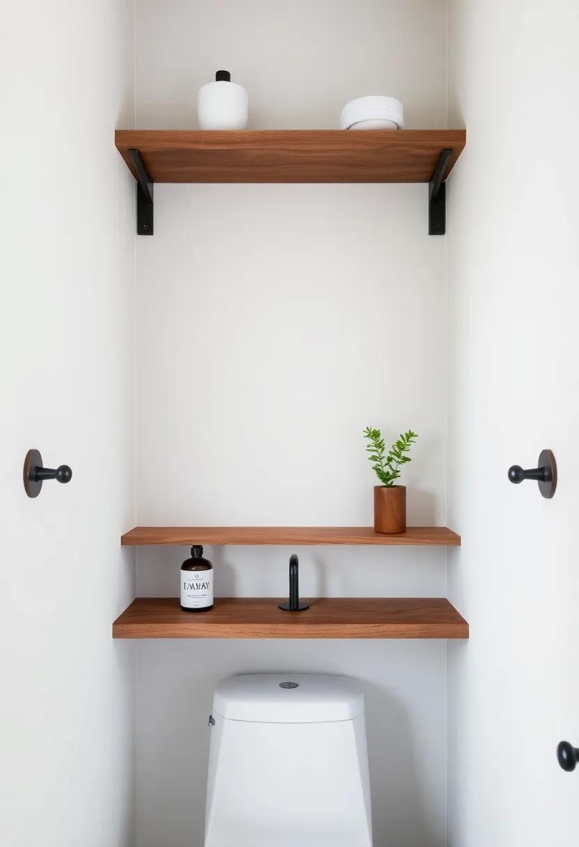 Decorative Bracket Shelves: Choose⁤ shelves with decorative brackets that add artistic flair and‍ sturdy support, ⁣perfect for‍ holding your bathroom⁣ essentials