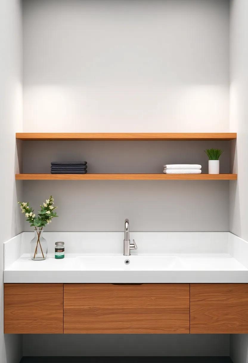 Floating ⁣Vanity Shelves: Streamline your space with‌ floating vanity ⁣shelves that provide handy storage without sacrificing floor⁢ space