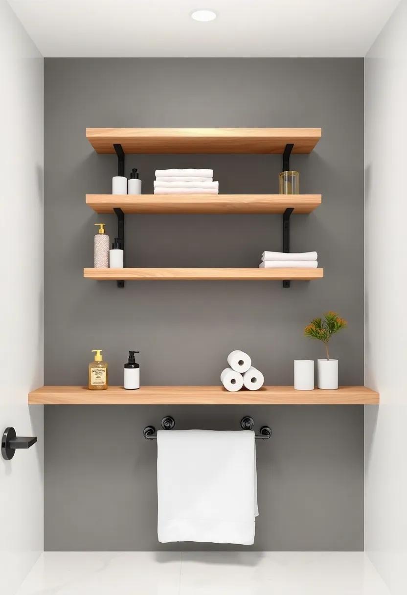 Multi-Functional ⁤shelves: Invest in shelves that double as ‌towel racks ​or hooks, allowing⁣ you to hang items neatly​ while keeping everything organized