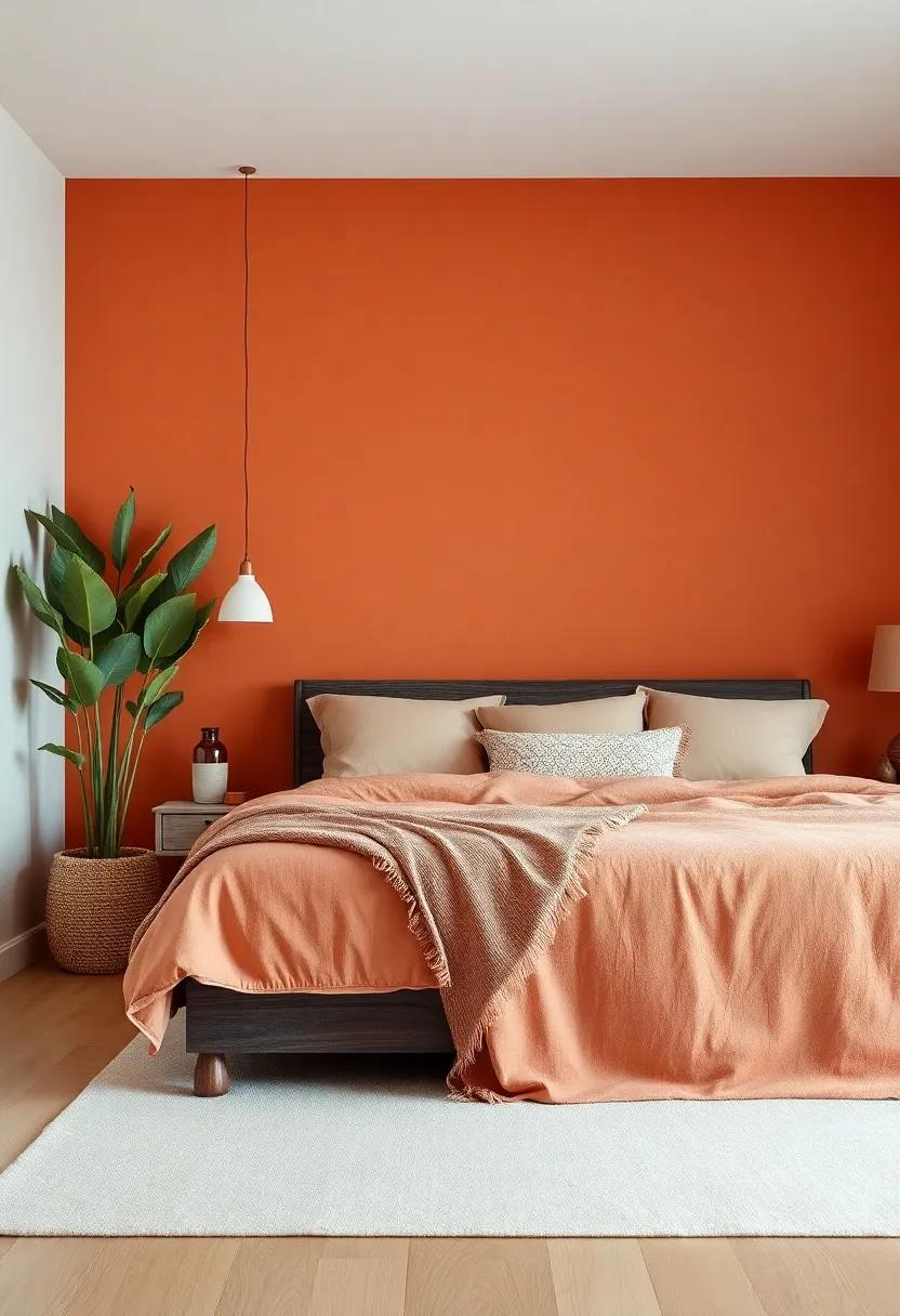 Terracotta: Warm and earthy, terracotta ⁢walls introduce a rustic vibe while creating a warm,‍ cocoon-like ⁤feeling in your bedroom