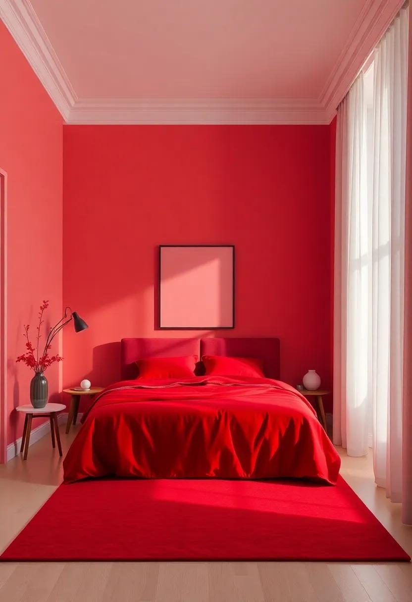 Blazing Red:​ For those who love bold colors, a deep, rich red can wrap your room in warmth and passion, making a striking ⁣impact