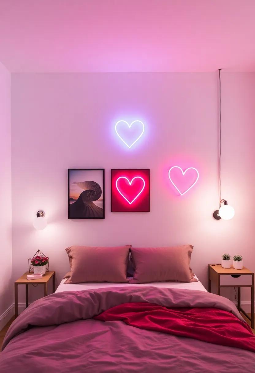 Iconic Symbols: Neon Heart Signs for a ⁤Pop of Color and Love in Any Room