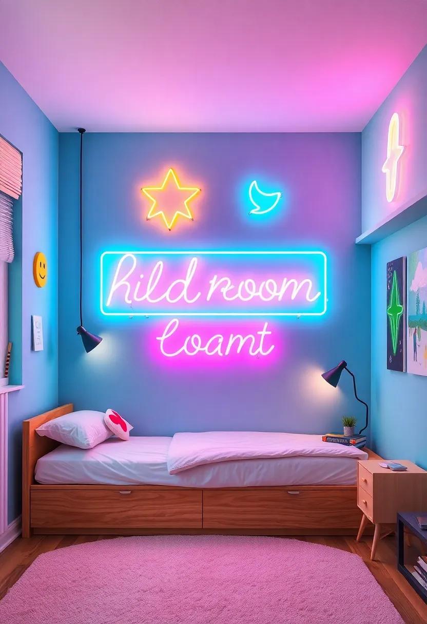 Kids’ Playroom: Fun Neon Signs to Spark Joy and Creativity in Children’s Bedrooms