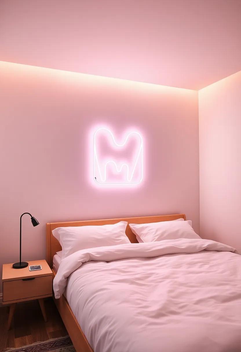 Minimalist Aesthetic: A ‌Simple neon Line ​Art Piece for ⁣a Contemporary Edge