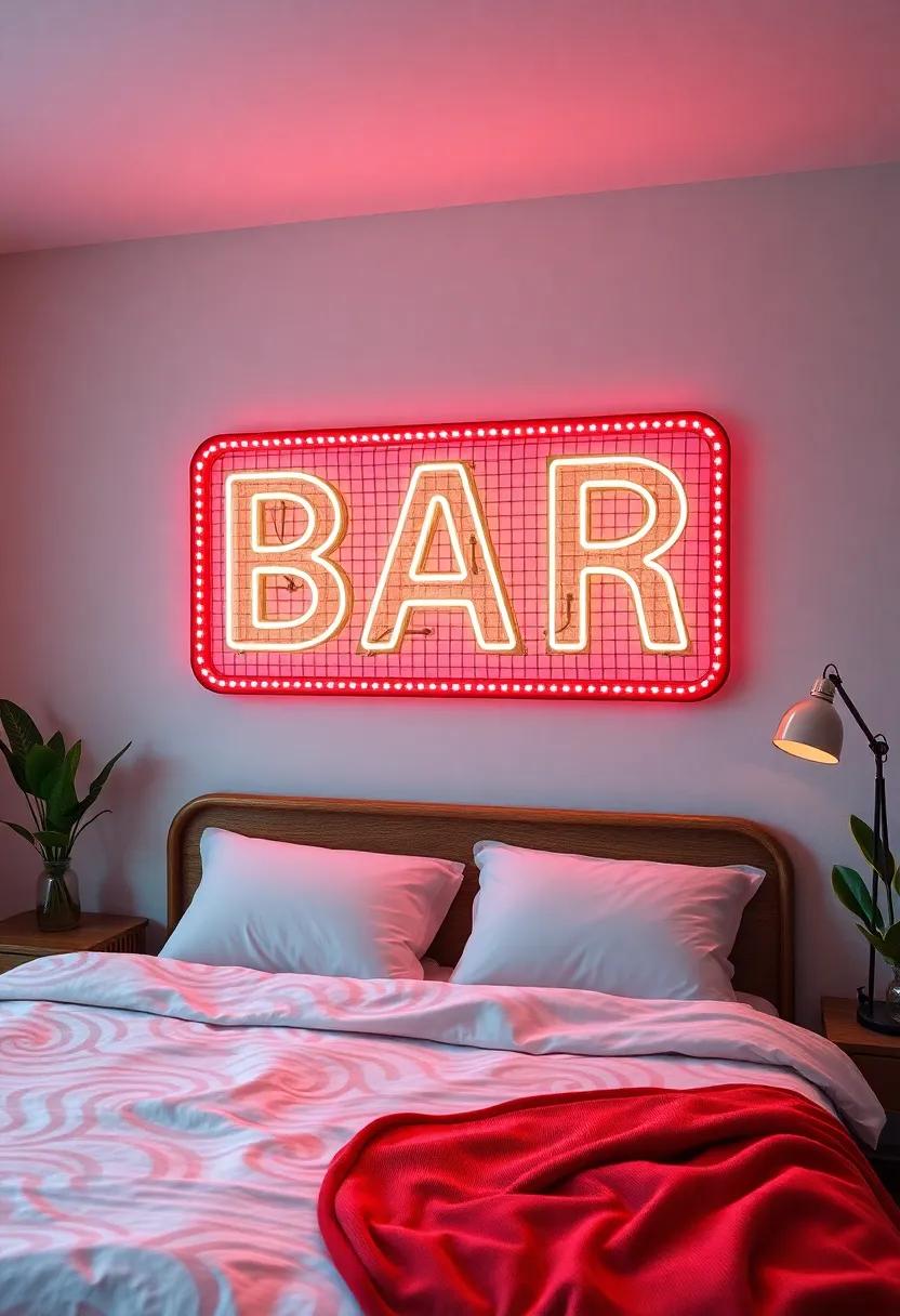 Vintage Charm: An Old-School neon Bar Sign to Create a Cozy lounge Feel
