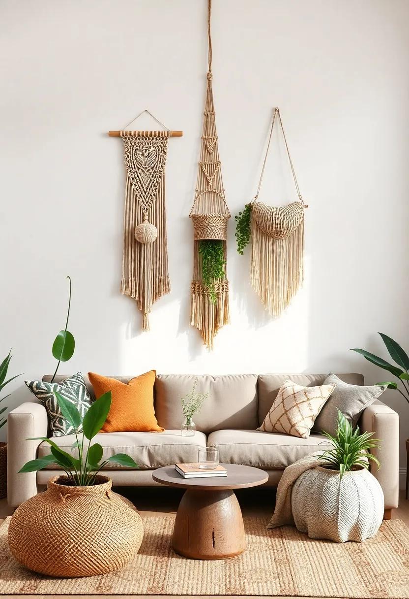 Macramé Wall‌ Hangings: add bohemian flair with handcrafted macramé pieces ⁢that bring both‍ texture and a touch of artistry to your walls