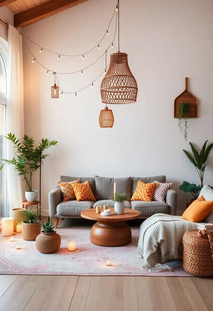 Whimsical Lighting:‍ Play with various light sources, such as ⁢string lights, ⁤lanterns, ⁤or woven pendant ⁤fixtures to create ‍a warm ‍and enchanting ambiance