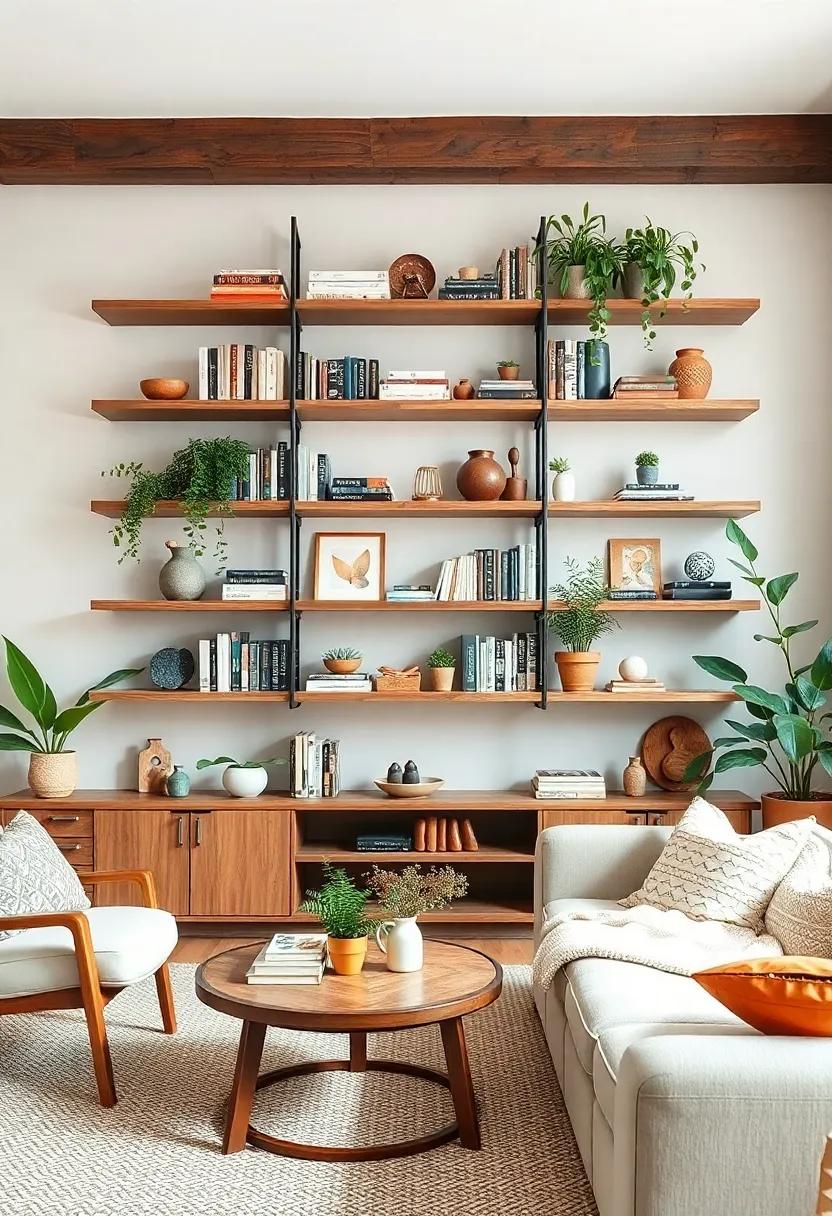 Open‌ Shelving: Install open shelves⁤ to display curated collections⁤ of books, plants, and personal treasures that showcase your eclectic taste