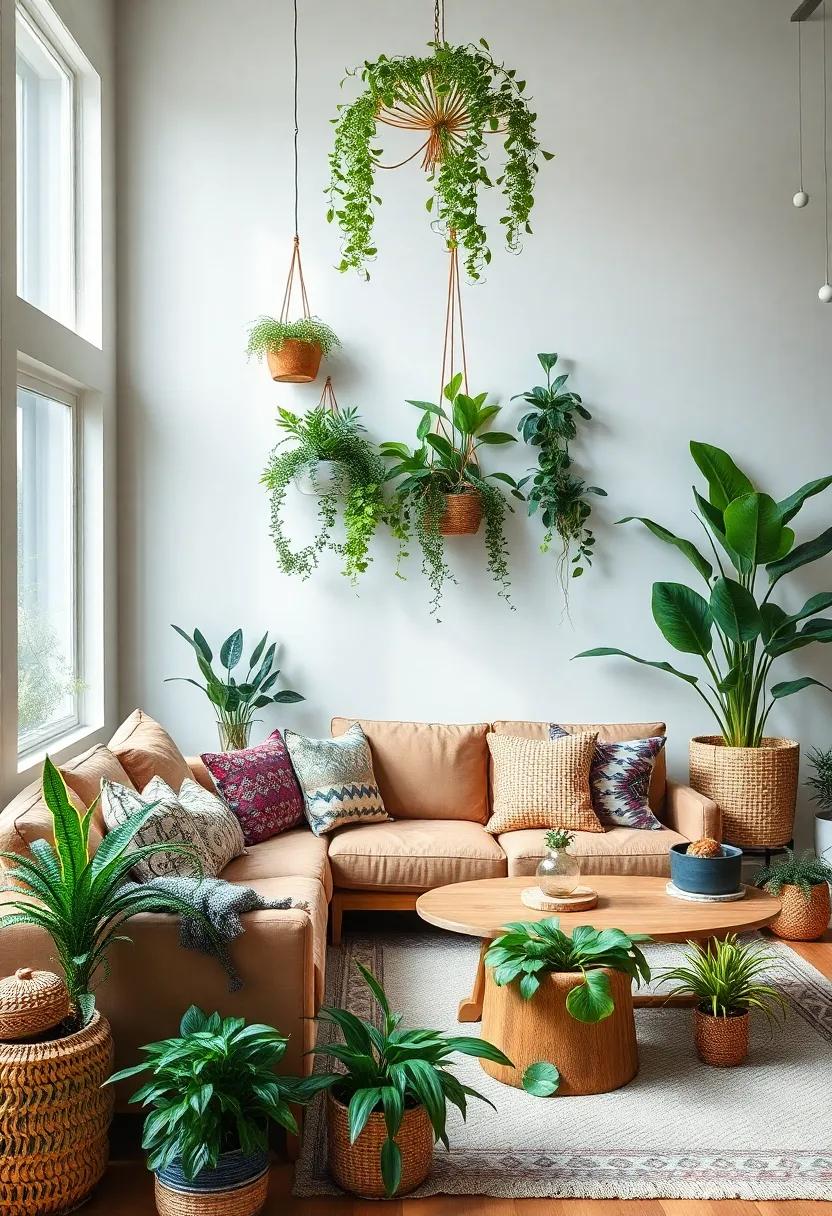 Indoor Plants: Incorporate a variety of houseplants such as ferns, succulents, and hanging philodendrons ‍to breathe life into your living ‌space