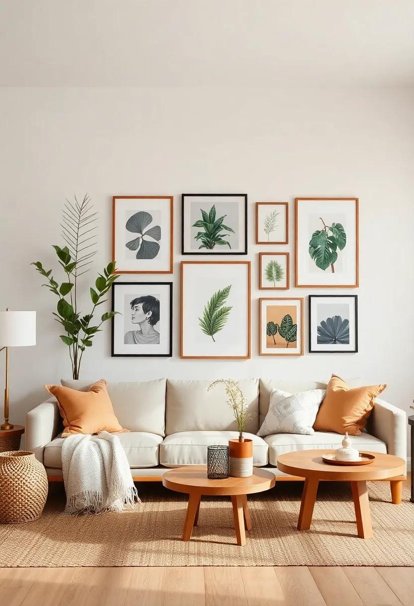 Artistic Gallery‌ Wall: Curate a mix of framed art, prints,⁤ and personal photographs ⁣to ⁤create a dynamic ⁤gallery wall ⁣that reflects your personality