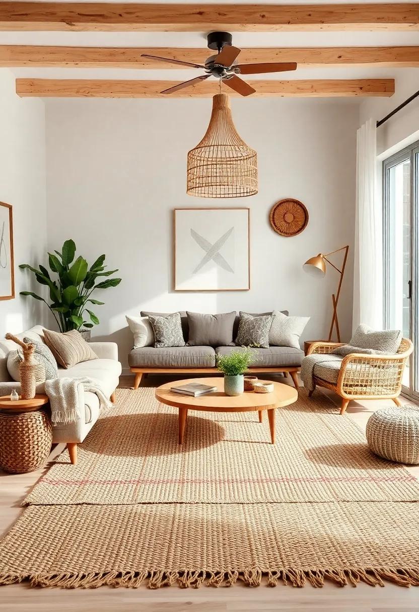 Natural Fiber Rugs: Choose jute ​or sisal rugs to‍ add an⁤ organic, earthy element underfoot while providing a grounding effect