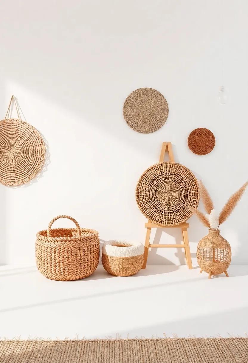 Combining Woven Baskets with Other Elements for a Unique Style Fusion