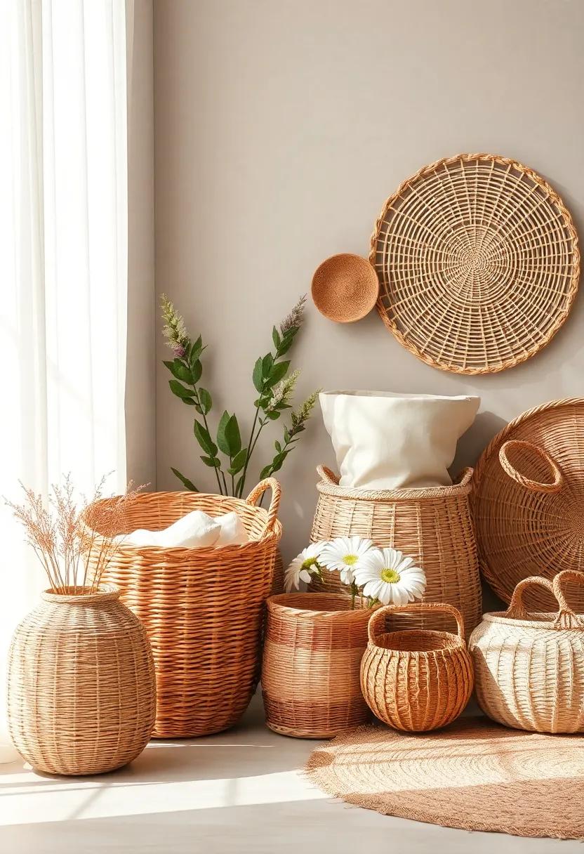 Creating a Warm and Inviting Atmosphere with Natural Basket Elements