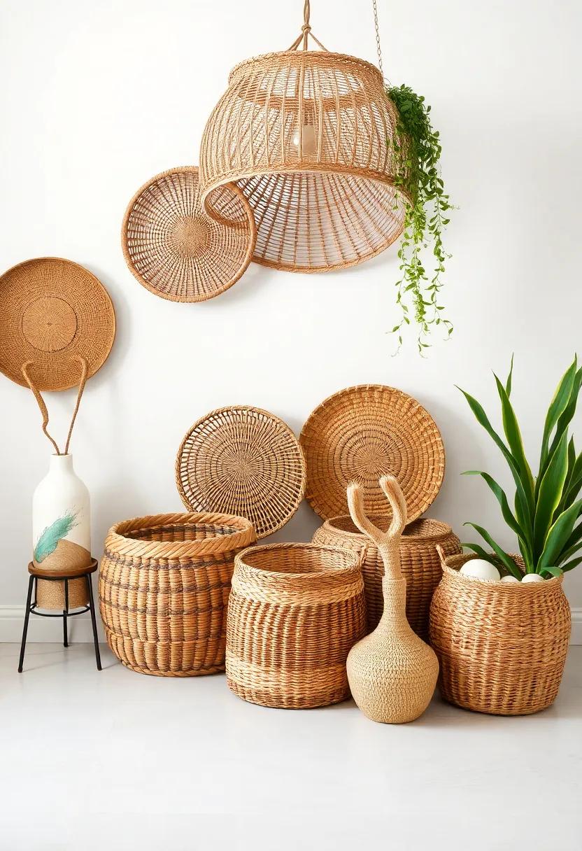 Crafting a Cohesive Look ‍with ‌Boho Eclectic Woven‍ Basket Arrangements