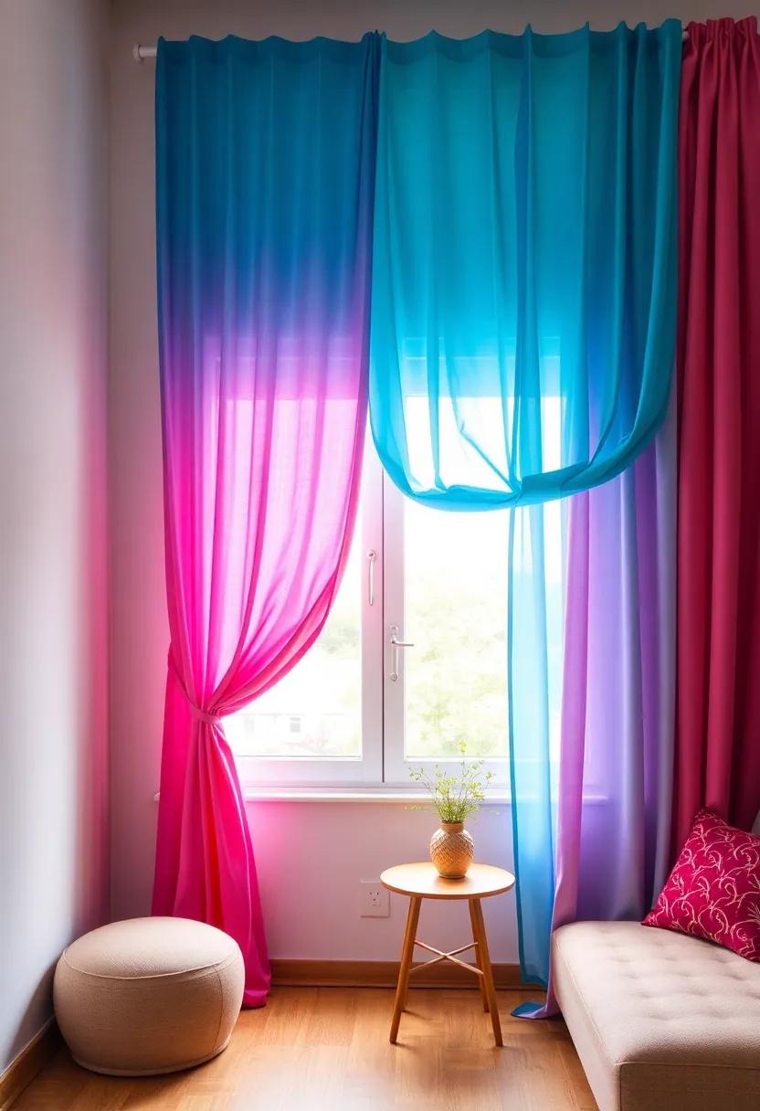 Colorful Curtains: Select drapes in striking shades or unique prints that can frame your windows with ⁣style and enhance the overall color scheme of‍ the room