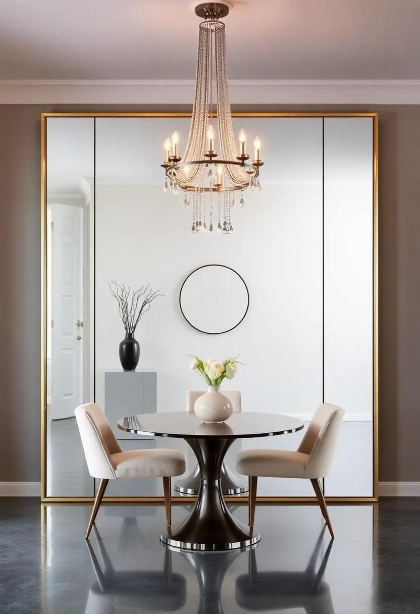 Elegant Reflection: Embracing Mirrors as a Focal Point in your Dining Room Design