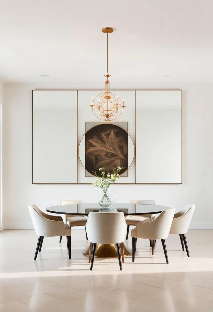 Statement Pieces: Oversized Mirrors‌ as Central Fixtures in ‍Spacious Dining Rooms