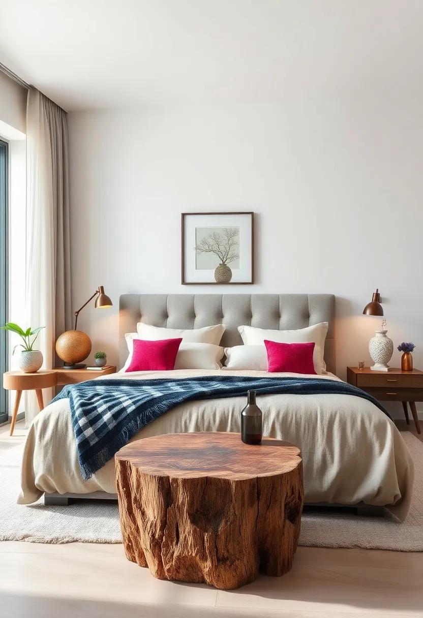tree Stump ⁤Table: Incorporate a⁣ natural element with a tree ‌stump side table, presenting a rustic charm ​while embracing eco-friendliness