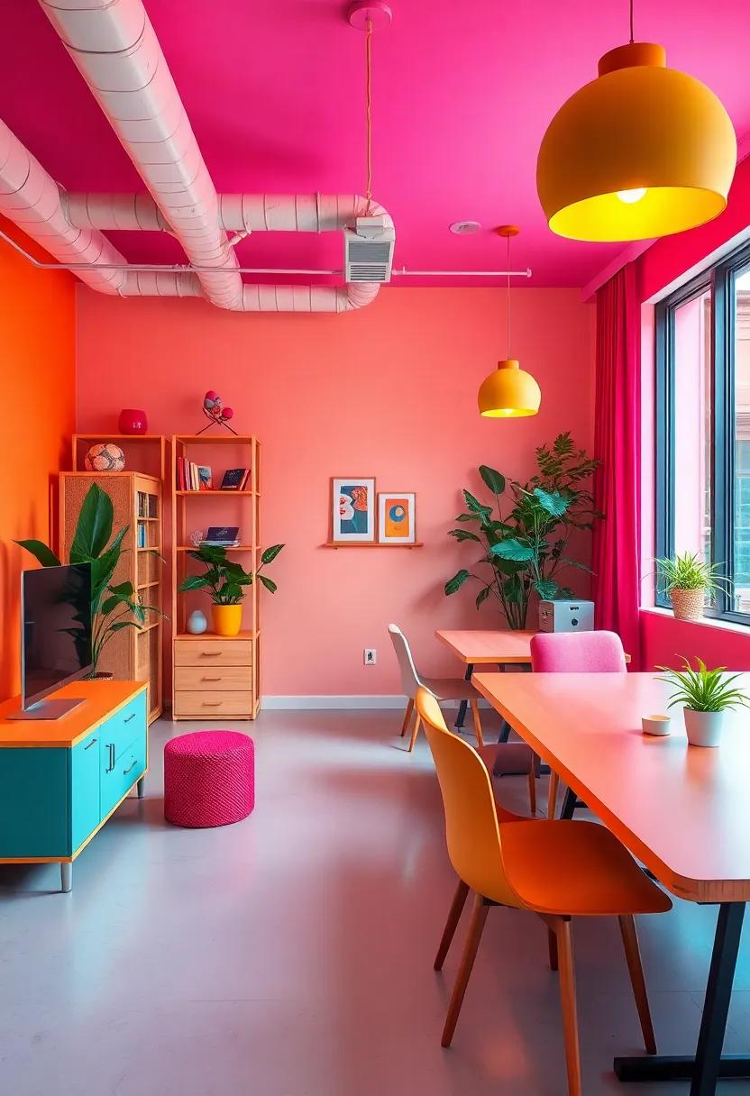 Colorful Lighting Solutions: Illuminating Workspaces with Eclectic Fixtures