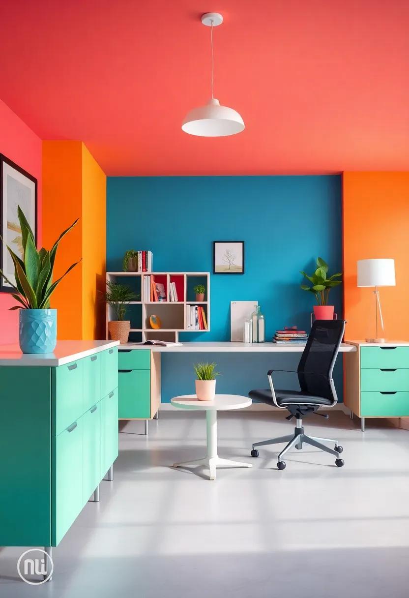 Exploring ⁢the Fusion of⁤ Vibrant ‌Colors⁢ and Calm‌ Spaces ⁢in‌ Eclectic Office Decor