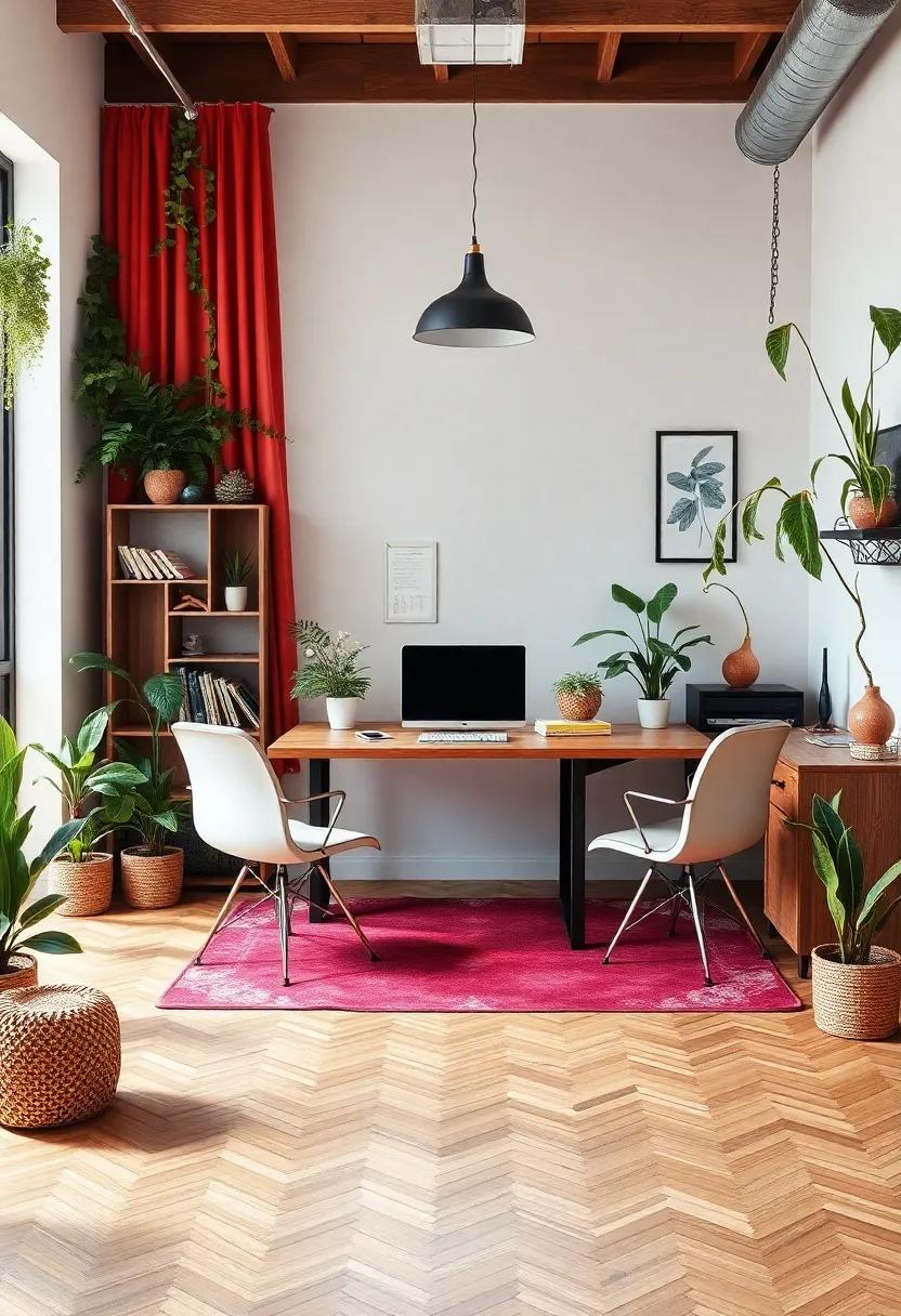 Nature⁣ Meets Creativity: introducing Biophilic Elements in Eclectic Workspaces