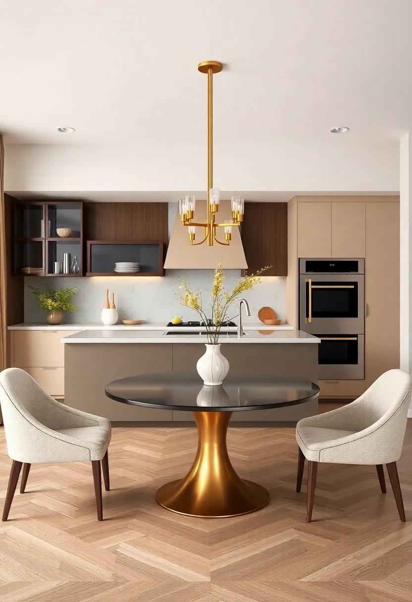 Dining Spaces That Showcase ⁣the Allure of Brown​ and Gold