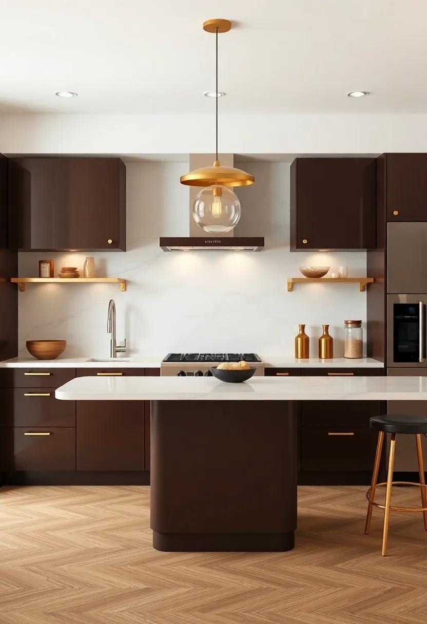 Stylish‍ Fixtures That add Glamour to‍ Brown ⁢and Gold Designs