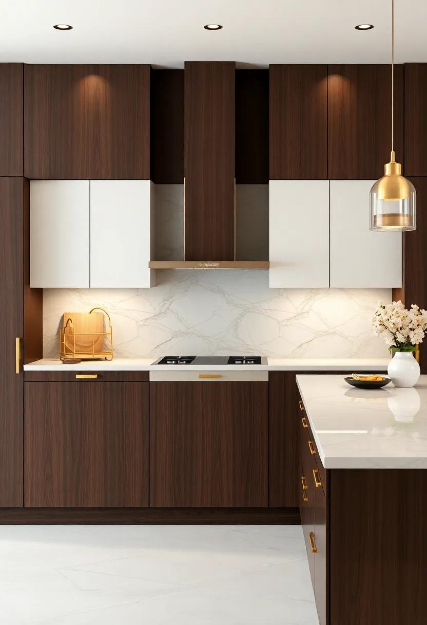 Glistening Gold Accents That Elevate Kitchen ⁤Elegance