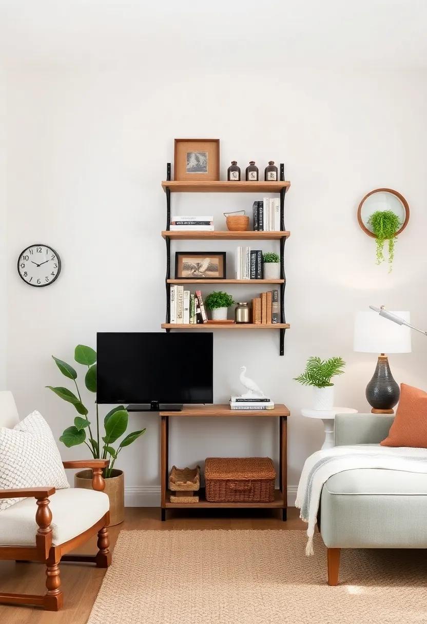 Utilize Wall-mounted Storage: Use rustic shelves⁢ or ‍racks for displaying books and decor items, adding both organization and country flair
