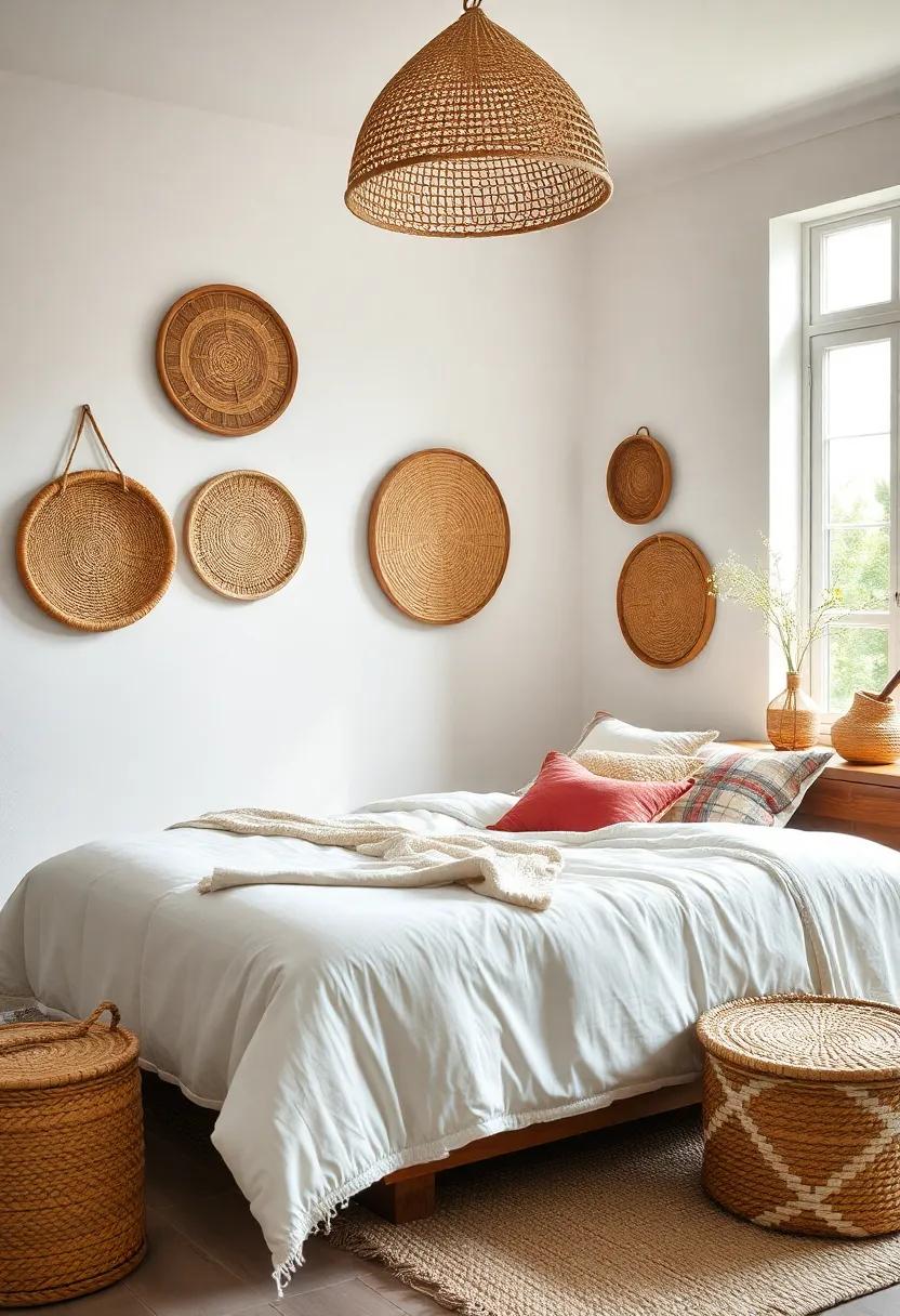 Handwoven Baskets: use handwoven baskets to store blankets, books,‍ or even ​gardening tools, adding texture and warmth‍ while being functional