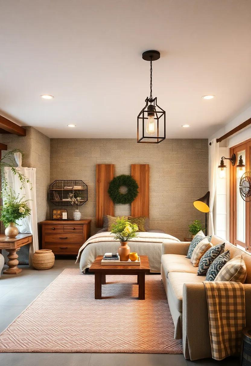 Rustic Lighting Fixtures: Illuminate your space with wrought iron or vintage lantern-style light fixtures that ‍provide a warm,welcoming glow