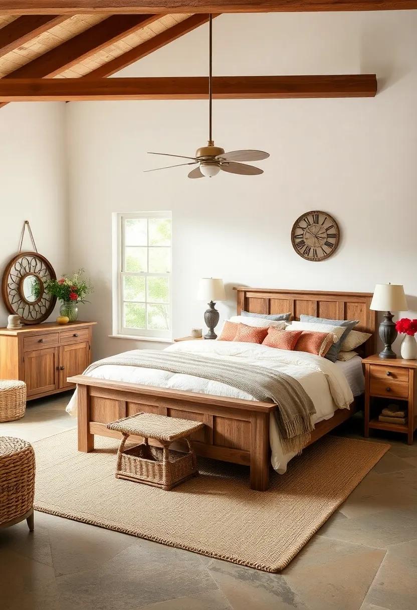 Vintage Farm Furniture: Incorporate rustic‌ wooden pieces like a ⁣weathered sleigh ⁤bed or a reclaimed barn wood dresser to add charm and history to your⁢ space